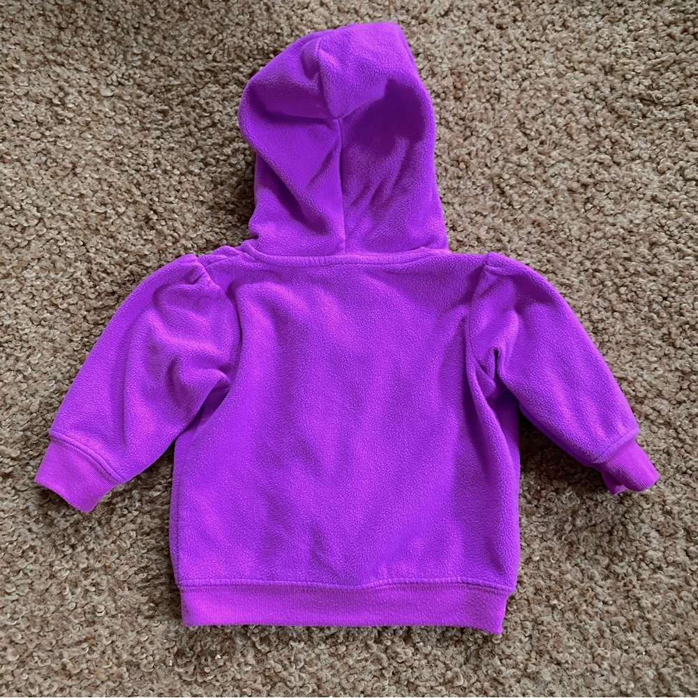 Purple Fleece Hoodie for Baby Girl. 3 mo - Picture 6 of 6